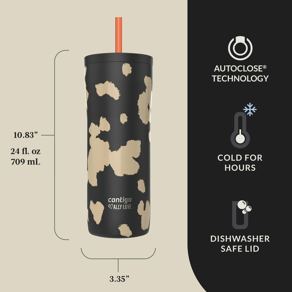 x Ally Love Streeterville 2.0 Stainless Steel Tumbler with Straw, 24oz