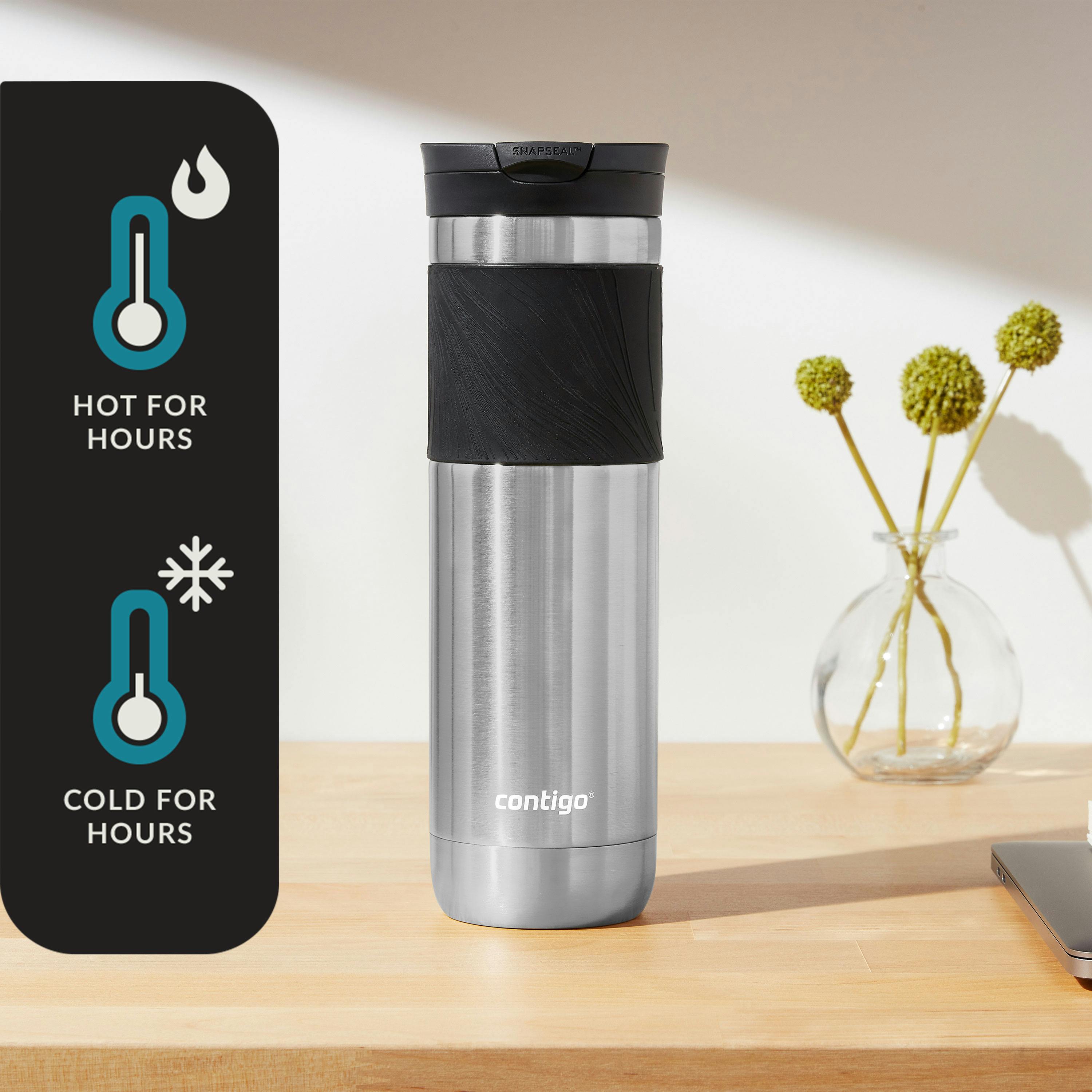 Byron 2.0 Stainless Steel Travel Mug with SNAPSEAL Lid and Grip, 24oz